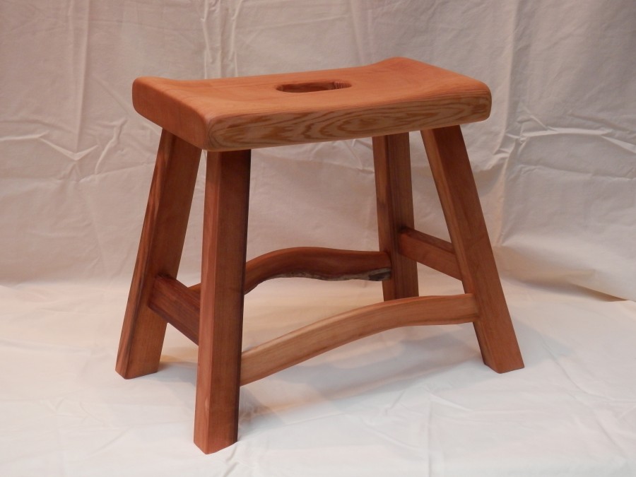 Short Cedar Stool Thuja Wood Art Reclaimed Cedar Furniture Wood Art