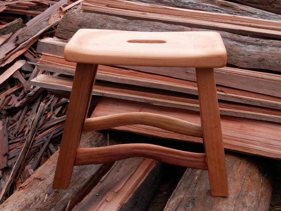 Cedar Stool Thuja Wood Art Reclaimed Cedar Furniture Wood Art