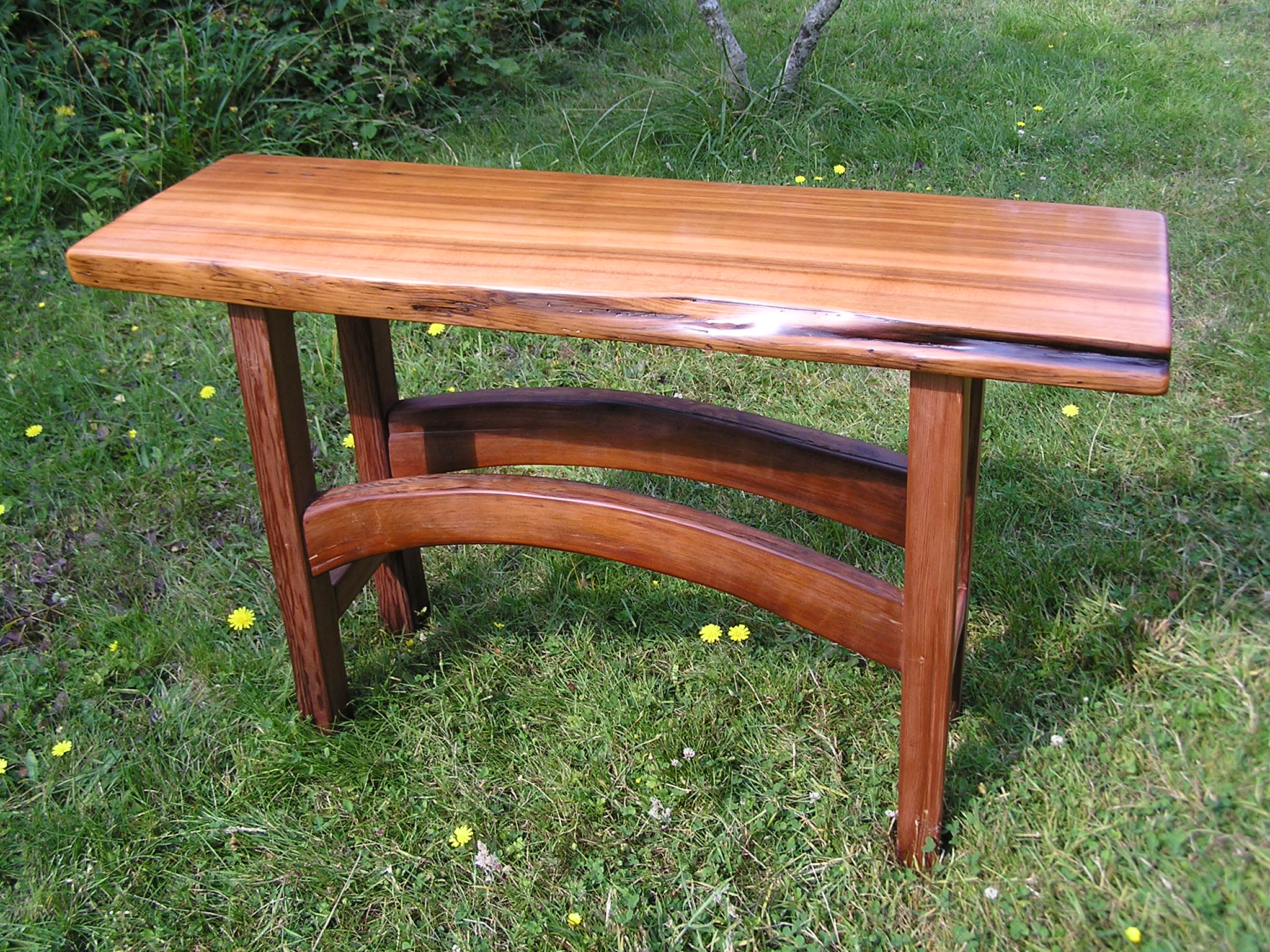 Pat's red cedar table with live edge Thuja Wood Art Reclaimed Cedar