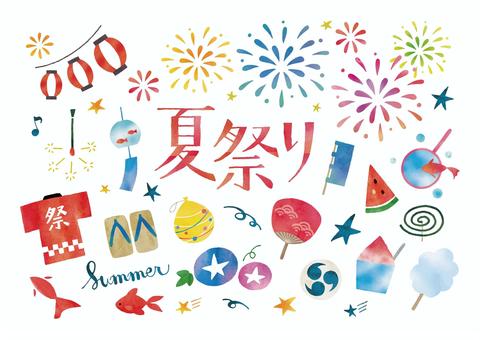 夏祭り（夏まつり）イラスト・無料素材 夏まつりイラスト／無料イラストなら「イラストAc」