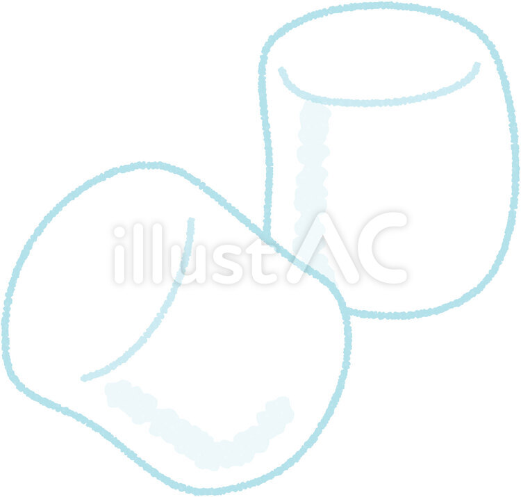 チョコレートがついたマシュマロのイラスト | かわいいフリー素材が無料のイラストレイン マシュマロイラスト - No: 1380735／無料イラストなら「イラストAc」