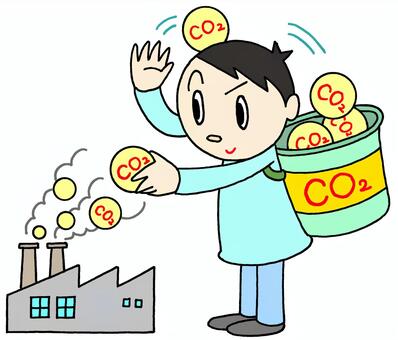 地球温暖化No07-温室効果ガスのイラスト | ビジソザ 温室効果ガスイラスト／無料イラストなら「イラストAc」