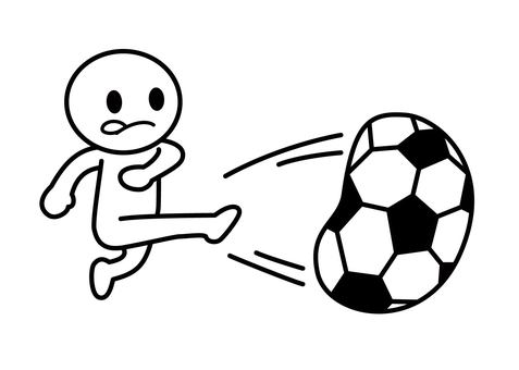 人を蹴る | 気分爽快 | スッキリする - ピクトグラム｜人物イラスト｜無料 ボールを蹴るイラスト／無料イラストなら「イラストAc」