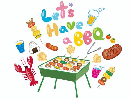 鉄板焼きBbqの無料素材 - イラスト沖縄（おきなわ） バーベキューイラスト／無料イラストなら「イラストAc」