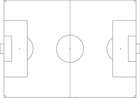 スタジアムによって違ってもOk？サッカーコートの広さを紹介！ | Perilog【ピリログ】 サッカーコートイラスト／無料イラストなら「イラストAc」