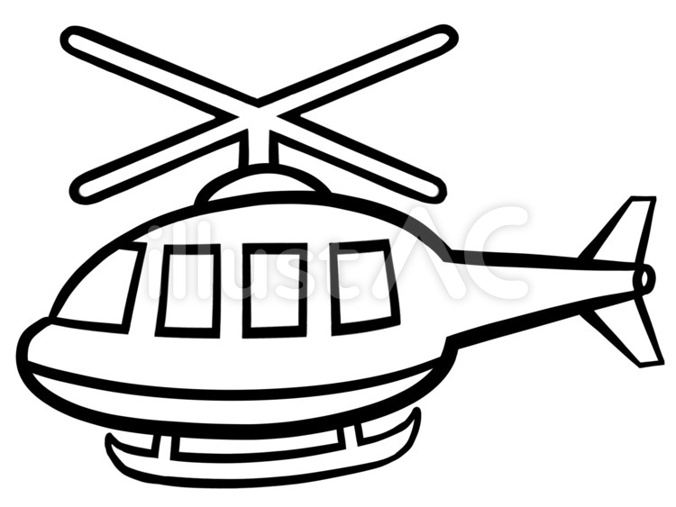 Helicopter Black And White Clipart