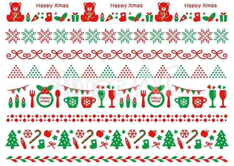 無料イラスト クリスマスライン素材【透過Png】 クリスマス 飾り ノルディック ラインイラスト - No: 957178／無料イラストなら「イラストAc」