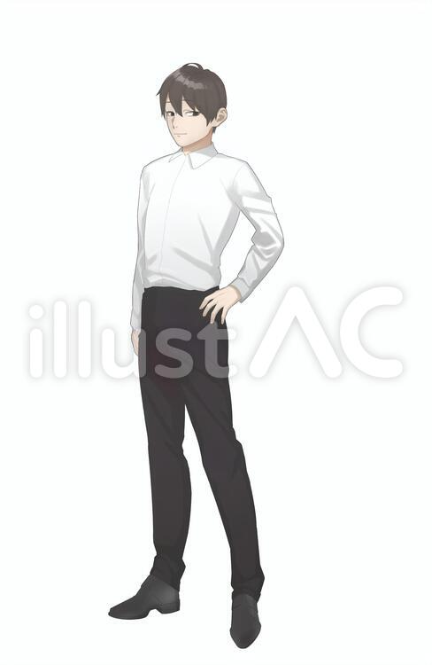 Pin En Ref モブ立ち絵Aポーズ1イラスト - No: 1435488／無料イラストなら「イラストAc」
