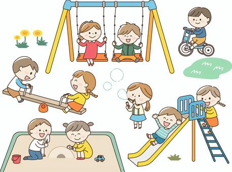 遊ぶ子どものイラスト・無料素材 外遊びイラスト／無料イラストなら「イラストAc」