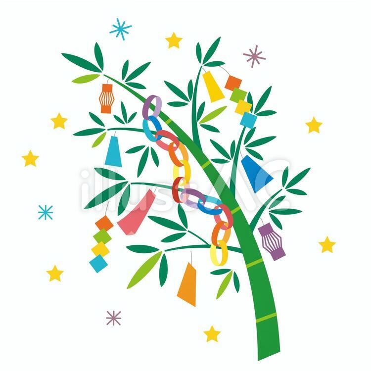 七夕 のイラスト | 無料のフリー素材 イラストエイト 七夕飾りイラスト - No: 1489649／無料イラストなら「イラストAc」