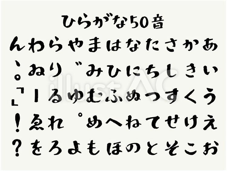 ポップなひらがな・カタカナ・英字のフリーフォント4種類 | フォント, フリーフォント, かわいい手書き文字 手描きひらがな50音イラスト - No: 1378073／無料イラストなら「イラストAc」