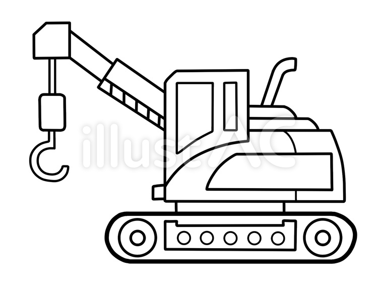 Free Vectors Mobile crane (line drawing)
