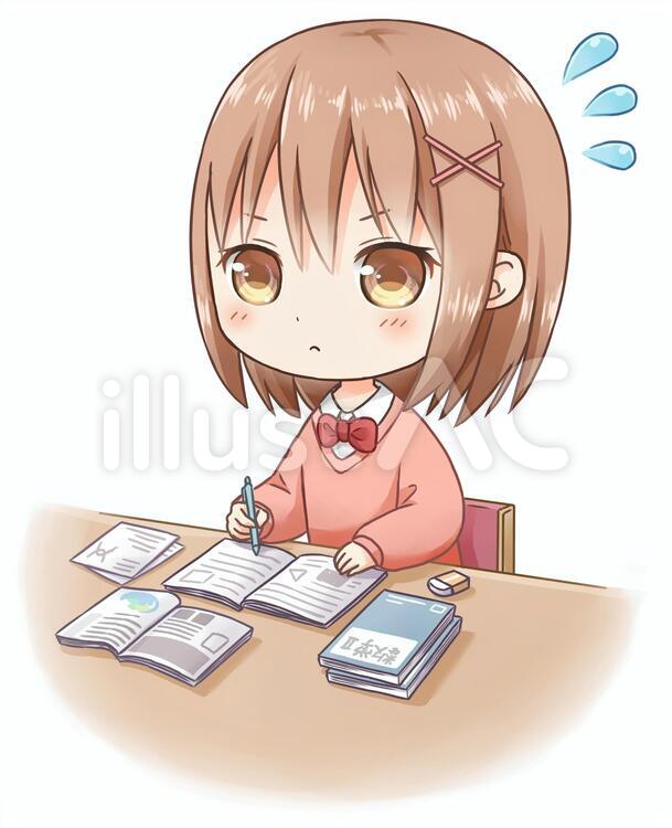 勉強中の女の子イラスト - No: 88708／無料イラストなら「イラストAc」 勉強している女の子イラスト - No: 1559422／無料イラストなら「イラストAc」