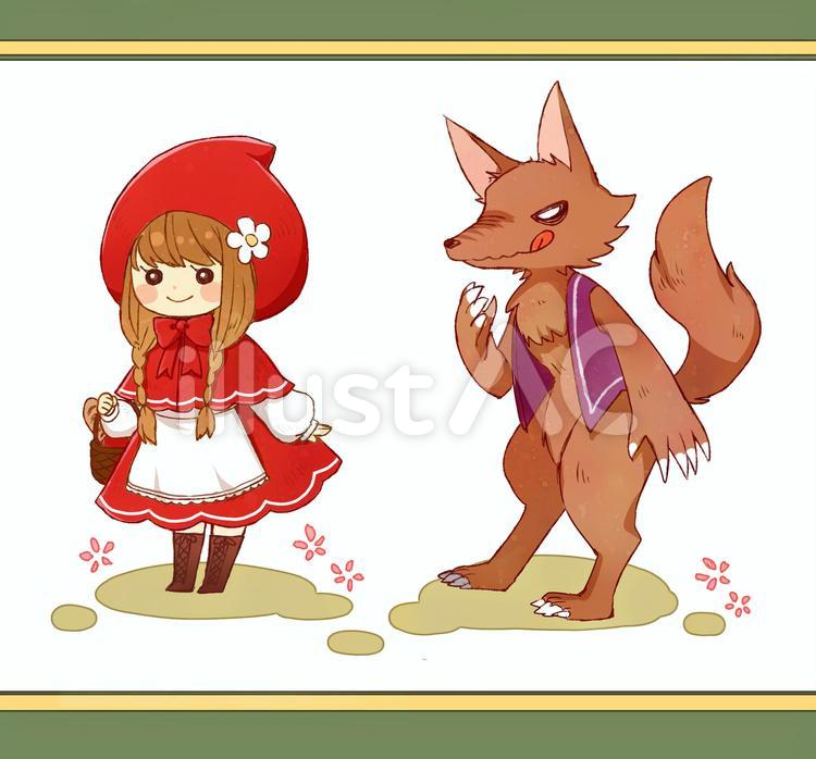 赤ずきんイラスト No 1054349／無料イラストなら「イラストAC」