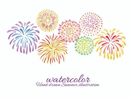 打ち上げ花火 水彩イラスト】の画像素材(31087773) | イラスト素材ならイメージナビ 打ち上げ花火イラスト／無料イラストなら「イラストAc」