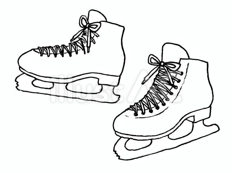 Free Vectors Illustration of skate shoes (line drawing)