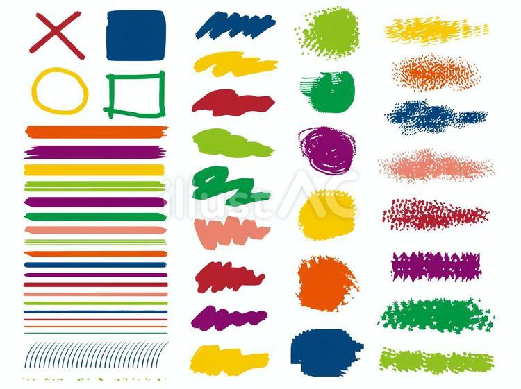 Free Vectors Brush stroke set No.2