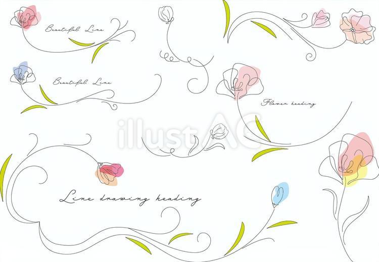 Free Vectors Single flower title set with simple design