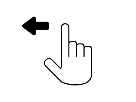 タブレットの基本操作方法(タッチスクリーン)を知りたい | Jcomサポート スワイプ フリック 上下イラスト - No: 762333／無料イラストなら「イラストAc」