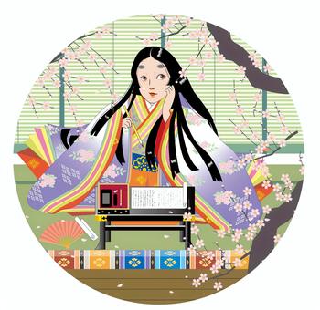 源氏物語 花宴」朧月夜の君 – 吉田 暁 Illust Gallery | イラスト制作 源氏物語イラスト／無料イラストなら「イラストAc」