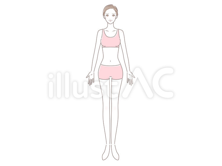 全身イラスト-20代女性 | 20代・女のイラスト | Skillots 女性の全身イラスト - No: 2532483／無料イラストなら「イラストAc」