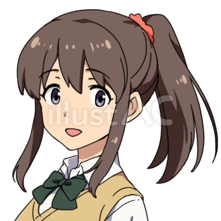 3頭身アニメタッチ/夏の制服の女の子イラスト L58 | イラスト工房 アニメ風イラスト 制服の女の子イラスト - No: 1180723／無料イラストなら「イラストAc」