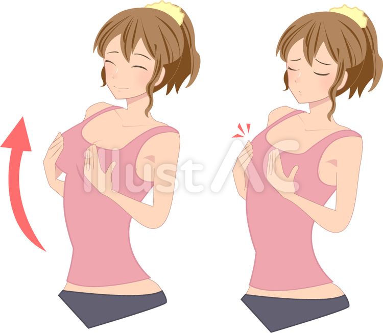 イラストポップ 学校のイラスト | 道徳No06静かに目をつぶって胸に手を当てる男の子の無料素材 胸をきにする女性イラスト - No: 885893／無料イラストなら「イラストAc」