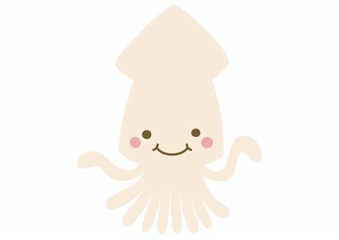 かわいいイカのイラスト | かわいいフリー素材が無料のイラストレイン いかイラスト／無料イラストなら「イラストAc」