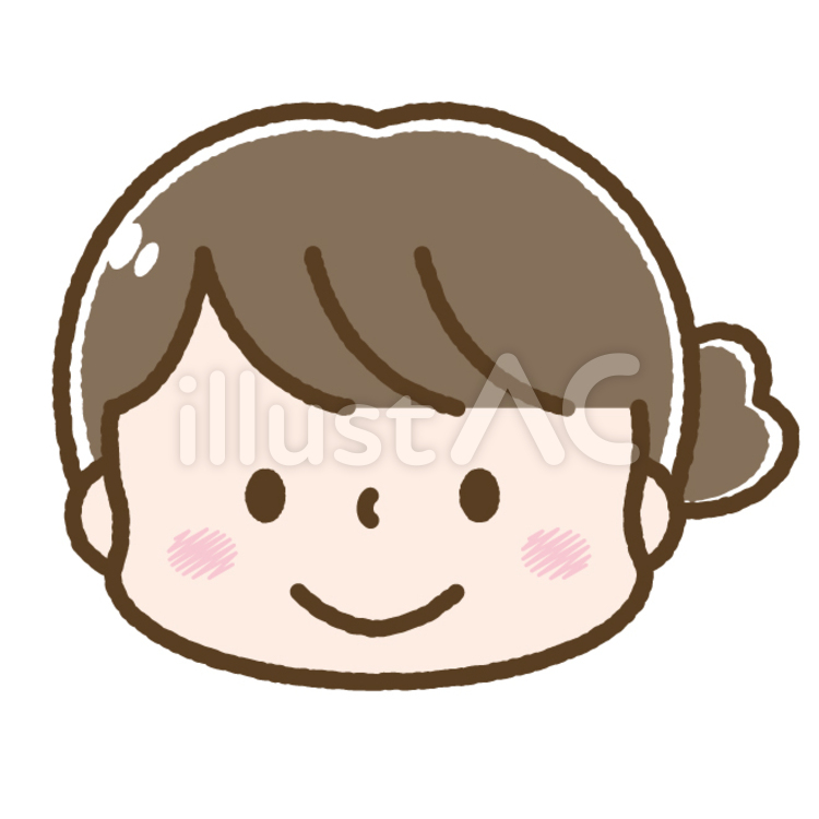 かわいい女性の顔（表情・感情）のイラストアイコン素材セット - イラストストック かわいい女性の顔/女の子イラスト - No: 1411395／無料イラストなら「イラストAc」