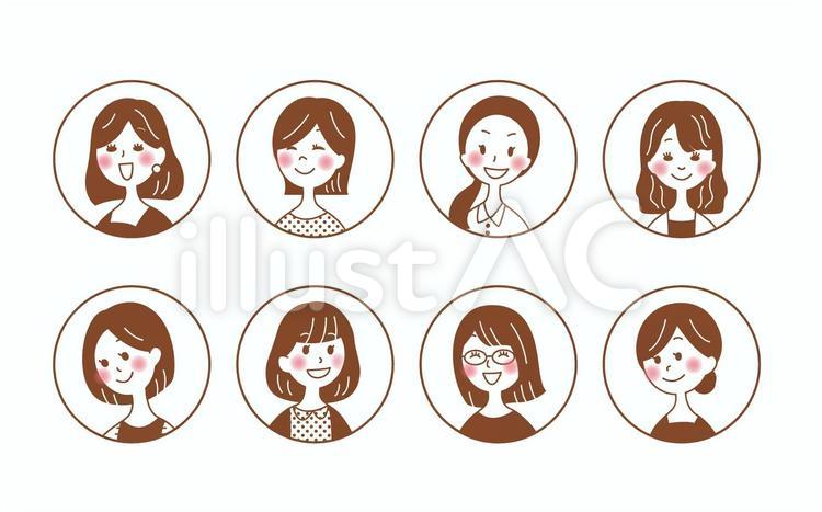 ロングヘアーの女の人の無料アイコン素材 1 | 商用可の無料(フリー)のアイコン素材をダウンロードできるサイト『Icon Rainbow』 女性アイコンイラスト - No: 1088569／無料イラストなら「イラストAc」