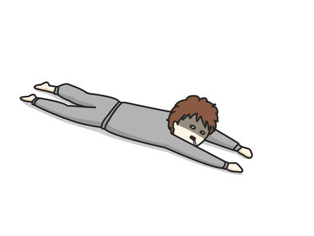 うつ伏せで倒れている男性②のイラスト素材 [48583154] - Pixta 倒れた人イラスト／無料イラストなら「イラストAc」