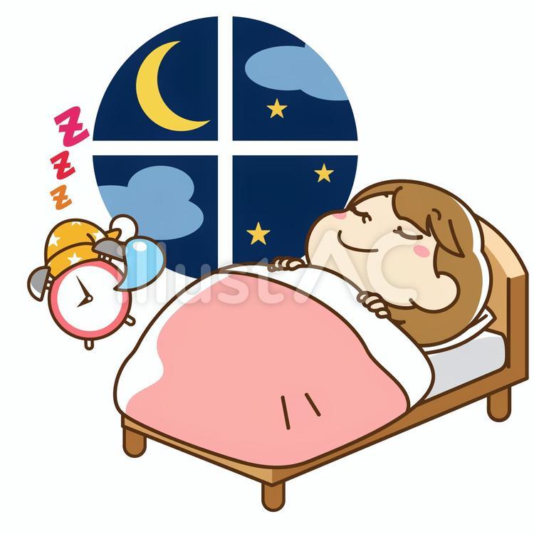 Free Vectors Girl sleeping early