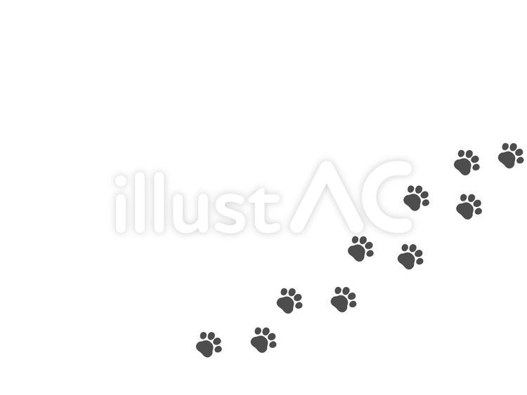 肉球 猫の足跡のシルエットイラスト横断02のイラスト素材 [77648800] - Pixta 猫のかわいい肉球の足跡透過イラストイラスト - No: 1187328／無料イラストなら「イラストAc」