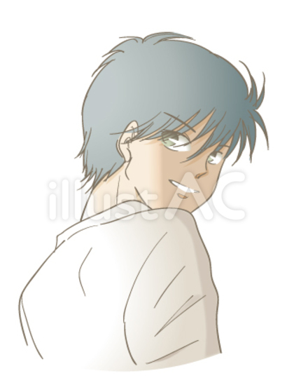 振り向きざまの表情が素敵なイラスト特集 振り向きざまイラスト - No: 117452／無料イラストなら「イラストAc」