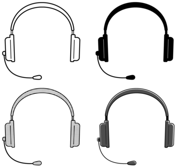 オンキヨー、『96猫』とコラボしたゲーミングヘッドセット「Shido:96Neko」 - Phile Web ヘッドセットイラスト／無料イラストなら「イラストAc」