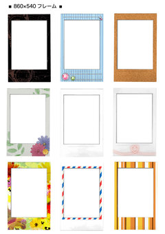 チェキ・ポラロイドカメラ写真フレームのイラスト素材 [75608757] - Pixta チェキ フレームイラスト／無料イラストなら「イラストAc」