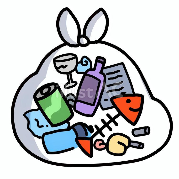 分別されてないゴミイラスト No 24539257｜無料イラスト・フリー素材なら「イラストAC」