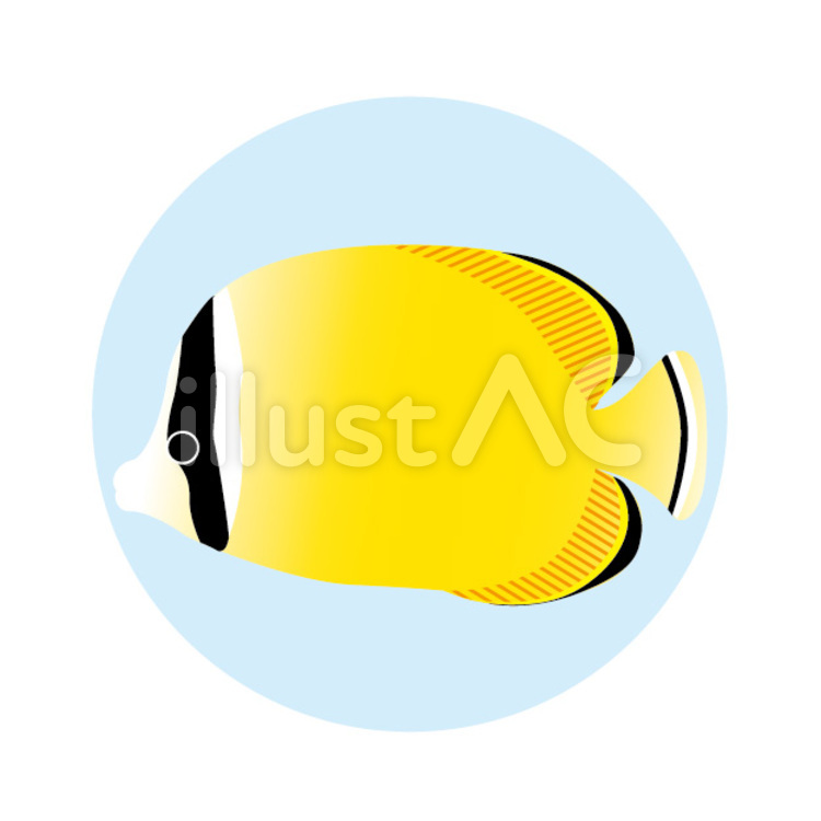 黒と黄色の熱帯魚の写真・画像素材[1914670]-Snapmart（スナップマート） 黄色い熱帯魚1イラスト - No: 170632／無料イラストなら「イラストAc」