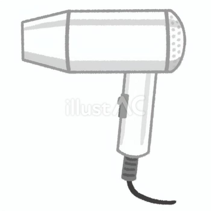 シンプルな白いヘアドライヤーイラスト - No: 26872275｜無料イラスト・フリー素材なら「イラストAC」