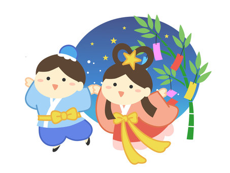 七夕 のイラスト | 無料のフリー素材 イラストエイト 保育園 七夕イラスト／無料イラストなら「イラストAc」