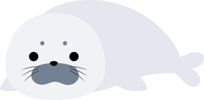 無料イラスト アザラシ 赤ちゃんアザラシイラスト／無料イラストなら「イラストAc」