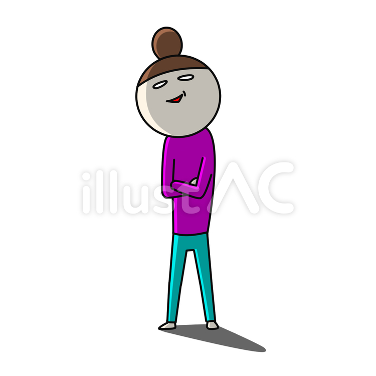 ７つのポイントを意識しよう！ 繊細な表情の描き方講座 | いちあっぷ どや顔 女性 ニヤリイラスト - No: 1202036／無料イラストなら「イラストAc」