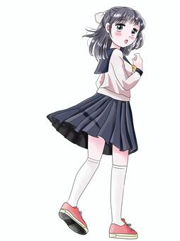 ふりかえるイラスト - No: 1420614／無料イラストなら「イラストAc」 ふりかえるイラスト／無料イラストなら「イラストAc」