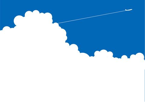 空と飛行機雲のある風景123のイラスト素材 [53710261] - Pixta 飛行機雲 ラインイラスト／無料イラストなら「イラストAc」