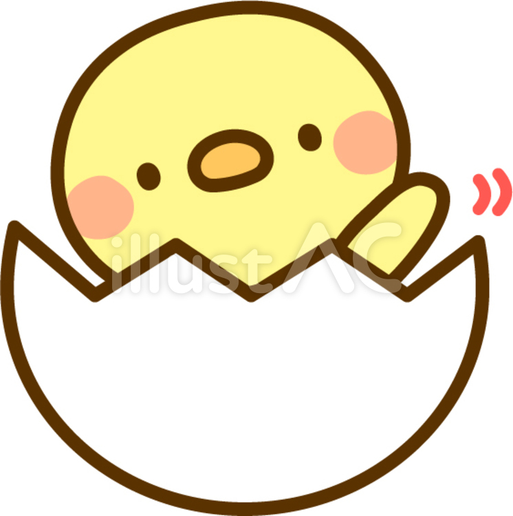 ヒヨコのかわいい手書き風イラストアイコン | 可愛い絵文字アイコンイラスト『落書きアイコン』 手を振るひよこイラスト - No: 547456／無料イラストなら「イラストAc」