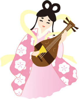 ｱﾄﾋﾟｰ】 乙姫様温泉です。 | 乙姫さま温泉弁財天の湯 乙姫様イラスト／無料イラストなら「イラストAc」