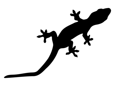 シルエットイラスト ヤモリ - ニコニ・コモンズ ヤモリイラスト／無料イラストなら「イラストAc」