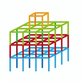 ジャングルジム(白黒)/野外・園庭遊びの無料イラスト/園の生活/保育素材 ジャングルジムイラスト／無料イラストなら「イラストAc」