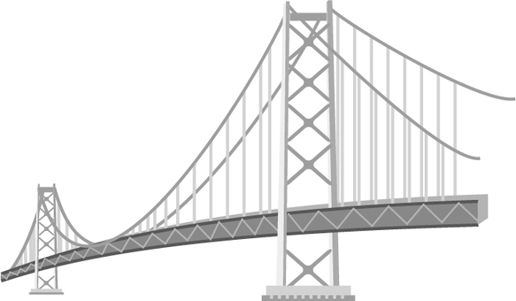 明石海峡大橋とマクロスの大きさを比べた図がこちら! | 話題の画像プラス 明石海峡大橋イラスト／無料イラストなら「イラストAc」