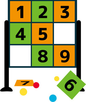 ストラックアウトのイラスト02 | イラスト無料・かわいいテンプレート ストラックアウトイラスト／無料イラストなら「イラストAc」